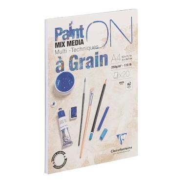 Imagem de CLAIREFONTAINE Bloco Papel Multi Técnicas Paint On, Branco, A4