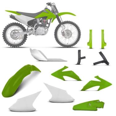 Imagem de Kit Plástico Crf 230f 2008 À 2014 - Pro tork, Verde, Protetores