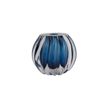 Imagem de CACHEPOT DECOR MURANO 14X11X13 CM AZUL SAFIRA