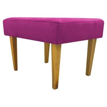Imagem de Puff Decorativo Retangular Para Sala Recepção Charme Pé Trapézio Suede Cores