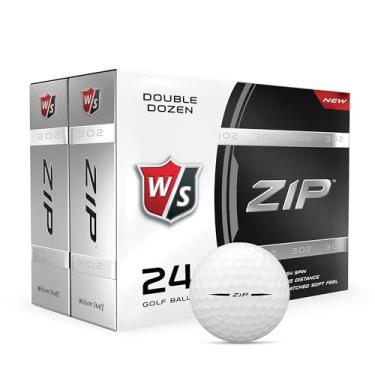 Imagem de Bola de golfe Wilson Staff Zip, branco, pacote com 24