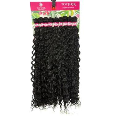 Imagem de Cabelo Cacheado Fibra Bio Humano 70cm 320g 9Telas Top Hair (1# preto intenso)