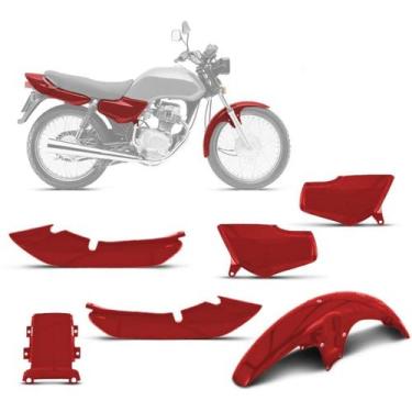 Imagem de Kit Carenagem 3 Peças Cromo Forte Moto Honda Titan 1995 a 2000 Substit