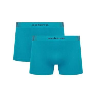 Imagem de 2 Cuecas Selene Boxer Box Microfibra Modelo Juvenil Infantil Sem Costu