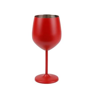 Imagem de Phefop Tiradas de Vinho de Aço Inoxidável de Acabamento Fosco Vermelho, Design de Haste Alta, Ideal para Coquetéis e Champanhe, Embalado Em Uma Atraente Caixa de Presente para Amantes (d)
