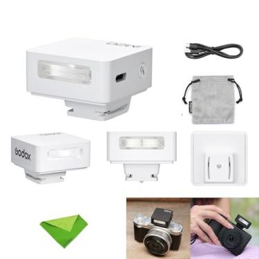 Imagem de Godox iM20 Mini Flash com Bateria de Lítio Integrada para Canon, Sony, Fuji, Nikon, etc. Tempo de Reciclagem de 3s, Aproximadamente 440 Tempos de Flash, NÃO compatível com Sony ZV-1F (Branca)