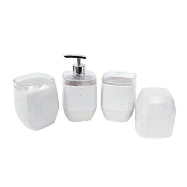 Imagem de Kit Lavabo e banheiro Diamante Bege Volcano - MICROMAX