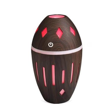 Imagem de Ymiko Umidificador de Ar Portátil Portátil Ultrassônico Com Luzes Coloridas Difusor Essencial Difusor de Névoa Fria de Névoa (Madeira escura)