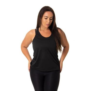 Imagem de Blusa Regata Esportiva Academia Fitness Furadinha Lisa Confortável-Feminino