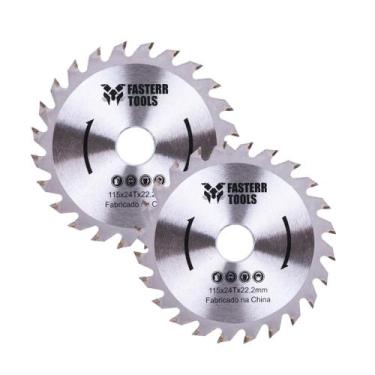 Imagem de Kit Disco Serra Circular 4.3 8 24 Dentes Para Madeira FSTC03 - Fasterr