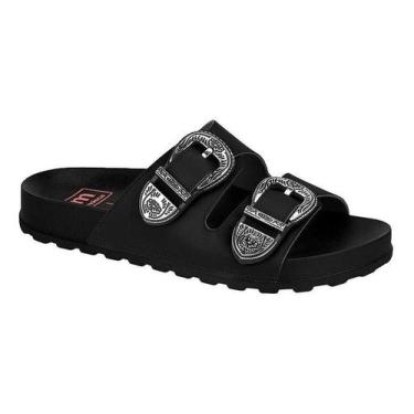Imagem de Tamanco Chinelo Slide Feminino De Fivela Moleca 5436302 Branco Napa 36