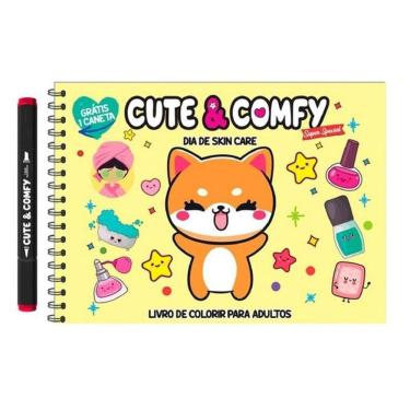 Imagem de Cute & Comfy Super Special - Livro De Colorir Adulto - Dia De Skin Care