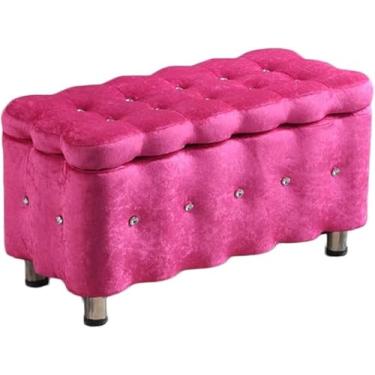 Imagem de Armazenamento Otomano Caixa Janela Assento Banco Cabeceiro Descanso Banqueta Trocando Seus Sapatos Banqueta De Armazenamento Quarto Cama Sala De Estar Sofá Puff Bancos Otomanos, Lake Blue, 120x40x40cm