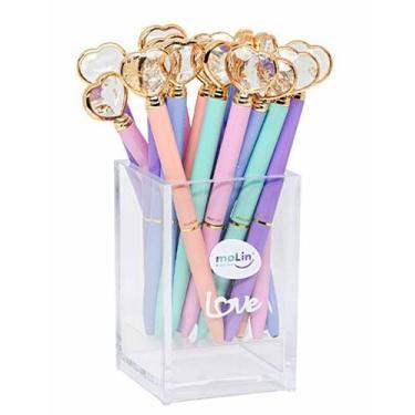 Imagem de Caneta coração de diamante candy  1348-preta -molin