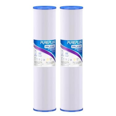 Imagem de PUREPLUS Filtro de sedimentos plissados para toda a casa 50,8 cm x 11,4 cm para água de poço, substituição para ECP5-BB, AP810-2, HDC3001, SPC-45-1005, CP5-BB, ECP1-20BB, pacote com 2