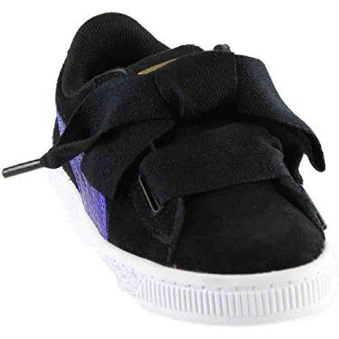 Imagem de Puma unissex infantil de camurça coração Snk, Puma Black/Baja Blue, 11 Little Kid