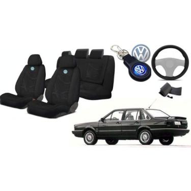 Imagem de Elegância e Proteção: Capas para Bancos Santana 94-06 + Volante Custom