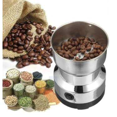 Imagem de Moedor de Café Elétrico 150W em Aço Inoxidável Tritura Grãos, Especiarias e Sementes