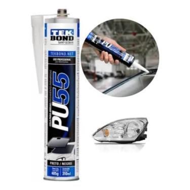 Imagem de Cola Parabrisas Pu55 Tekbond Silicone Aderencia 405g 310ml