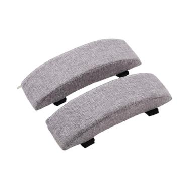 Imagem de MotiveTech Almofada de Apoio de Braço para Cadeira de Escritório com Acolchoamento Espesso para Maior Conforto, Cinza Claro, Tamanho real