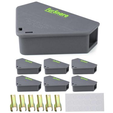 Imagem de Estações de isca de mouse para camundongos externos e internos, com design totalmente seguro e chave necessária mantém a criança e o cão seguros, à prova de adulteração, à prova de intempéries,