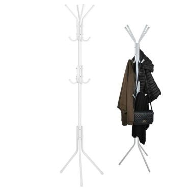 Imagem de Mancebo Cabideiro Arara Blusa Casaco Roupa 9 Ganchos Chapeu Bolsa Toalha Casa Quarto Closet Organizaçao Multiuso