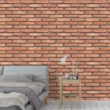 Imagem de Papel De Parede Adesivo Tijolo Tijolinho A vista Sala Quarto Banheiro Autocolante Premium 10m x 45cm