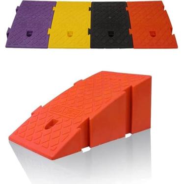 Imagem de Rampa De Meio-fio, Rampas De Meio-fio De Plástico Pvc, Rampa De Piso De Ponte De Limiar 16-20 Cm De Altura Para Garagem, Calçada, Caminhão, Scooter, Bicicleta, Motocicl, Orange, 40x25x16cm