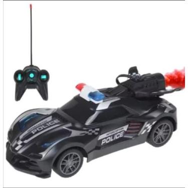 Imagem de Brinquedo Carro De Policia Controle Remoto Luzes Solta Fumaça - Sobera