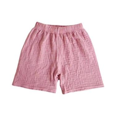 Imagem de Shorts De Verão Respiráveis De Algodão Para Meninas E Meninos, Capris 