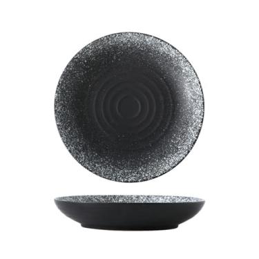 Imagem de Prato de salada esmaltado em forno redondo de cerâmica personalidade criativa doméstica - disco profundo de 23 cm no décimo segundo mês lunar