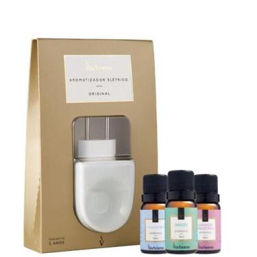 Imagem de Kit Aromatizador Elétrico Original + 3 Essências Sortidas Via Aroma