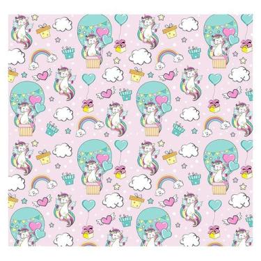 Imagem de Papel de Parede Adesivo Infantil Unicórnios Quarto Menina - 796pcp - A