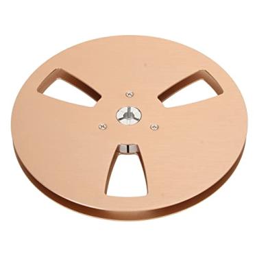 Imagem de Carretel Vazio de Fita, 1/4 7 Polegadas, 3 Furos, Carretel Vazio, Liga de Alumínio, Universal, para Toca-fitas Bobina a Bobina (Ouro)