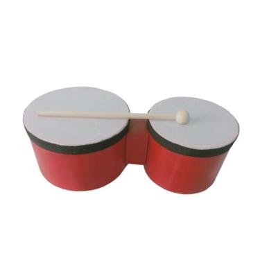 Imagem de Dynwave Bongo Drum Instrumentos de Percussão Tambor de Mão com Baqueta para Crianças Adultos Iniciantes, 5inch and 6inch
