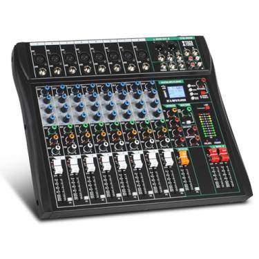 Imagem de XTUGA Mixer De Áudio Para Pc Dj, Placa Som, Console, 8 Canais, Efeitos Digitais Integrados, Interface Estúdio Bluetooth Com Alimentação Fantasma 48 V, Entrada E Saída Rca, Equalizador Mp3 (Ct-8)