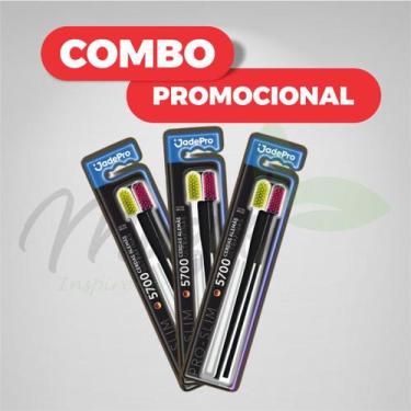 Imagem de Kit com 6 Escova de dentes com 5700 cerdas ALEMÃS ULTRA MACIAS E FINAS