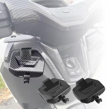 Imagem de Capa de caixa de armazenamento frontal para acessórios de scooter para NMAX N-MAX 155 125 NMAX155 NMAX125 V3 2025+, tampa de plástico ABS tampa de bolso esquerdo atualizada, substituição de ajuste