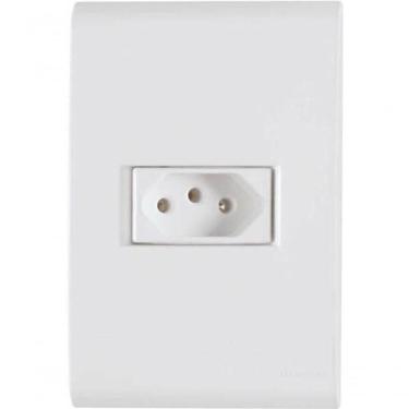 Imagem de Conjunto 4x2 1 Tomada 2p+t Tramontina Liz 20 A 250 V Branco