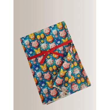 Imagem de Cinderela Tecido Tricoline Digital, 1,50 largura, unidade de 0,55 comprimento, Estampado Zafari Animal