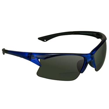 Imagem de proSPORT Óculos de sol BIFOCAL para leitores, armação azul cinza escuro, masculino, feminino, esportivo, ciclismo, corrida, pesca, golfe, equitação, condução +1,50 +2,00 +2,50 +3,00