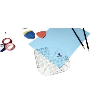 Imagem de Régua Caixa Leite Gabarito Patchwork Pw9 15 Cm Transp. Fenix