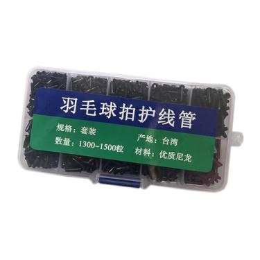 Imagem de menolana Kit sortido de ilhós para raquete de badminton com furo duplo simples e leve, profissional para reparo de raquetes, 9 tamanhos diferentes, Preto