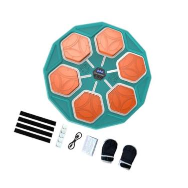 Imagem de menolana Máquina de boxe inteligente, alvo de parede, treinamento de boxe, doméstico, luzes, máquina de socos com luvas para treino em casa, Verde