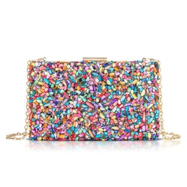 Imagem de Bolsas clutch para mulheres, bolsa de noite com lantejoulas, bolsa tiracolo rígida, bolsa pequena, bolsas para casamento, formatura, festas (estilo 640