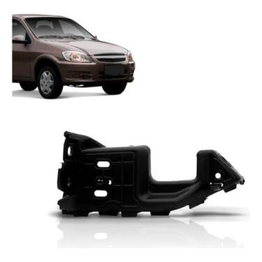 Imagem de Suporte Guia Para-choque Dianteiro Esquerdo Compatível Com Celta 2007 2008 2009 2010 2011 Prisma 2007 2008 2009 2010 2011 Peça Automotiva Carroceria Reposição Instalação Rápida Encaixe Preciso