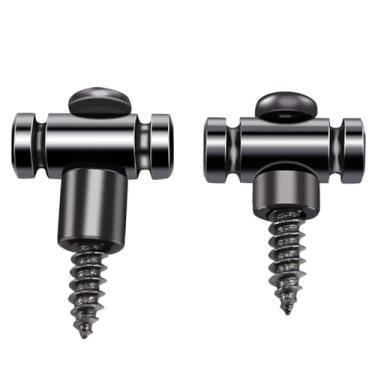 Imagem de OVSAL 2 peças de guia de cordas de guitarra elétrica/retentor de árvores de corda de aço compatíveis com peças de reposição para guitarra elétrica Tele Telecaster Start St (cinza metálico)