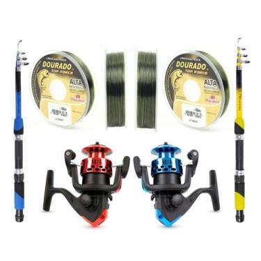 Imagem de Kit De Pesca 2 Varas Telescópicas + 2 Molinetes e Linhas (Ref. 17) - L