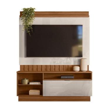 Imagem de Estante Home Diamantina 785 Amendoa/Perola Metalizado - Mobler