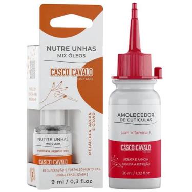 Imagem de Kit 1 Nutre Unhas 9ml + 1 Amolecedor De Cutículas 30ml Casco Cavalo - 